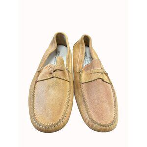 Donald J Pliner men’s brown leather suede loafers 8.5M SKU 6385
